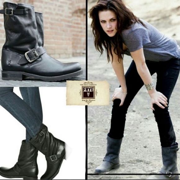 Frye Shoes - Frye Womens Veronica Short Bootie
Boots Black Leather Slouchy Moto
Ankle Boots S